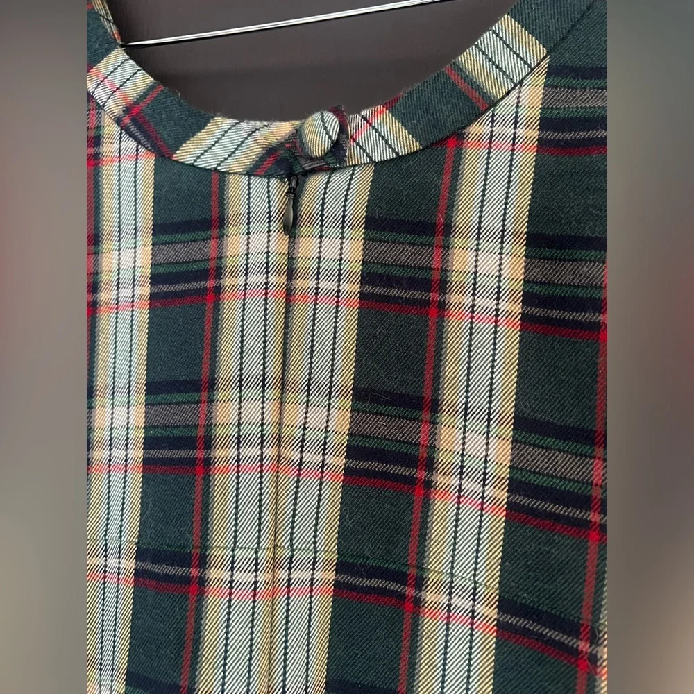 Vintage Y2K Old Navy Plaid Mod Pinafore Academia Mini Dress - Picture 9 of 12